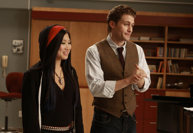 Still of Matthew Morrison and Jenna Ushkowitz in Glee (2009)