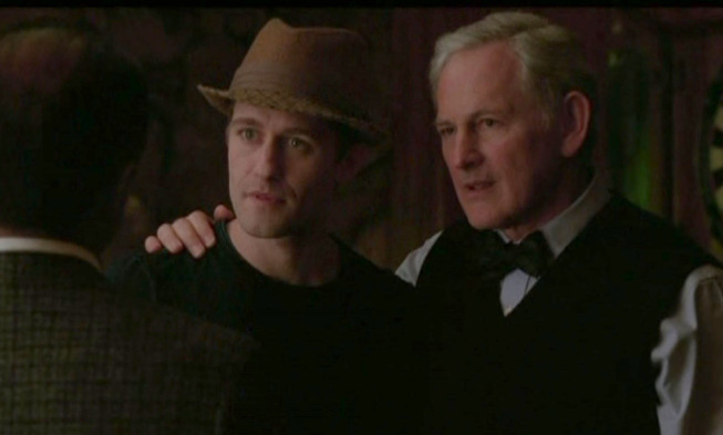 Still of Victor Garber and Matthew Morrison in Glee (2009)