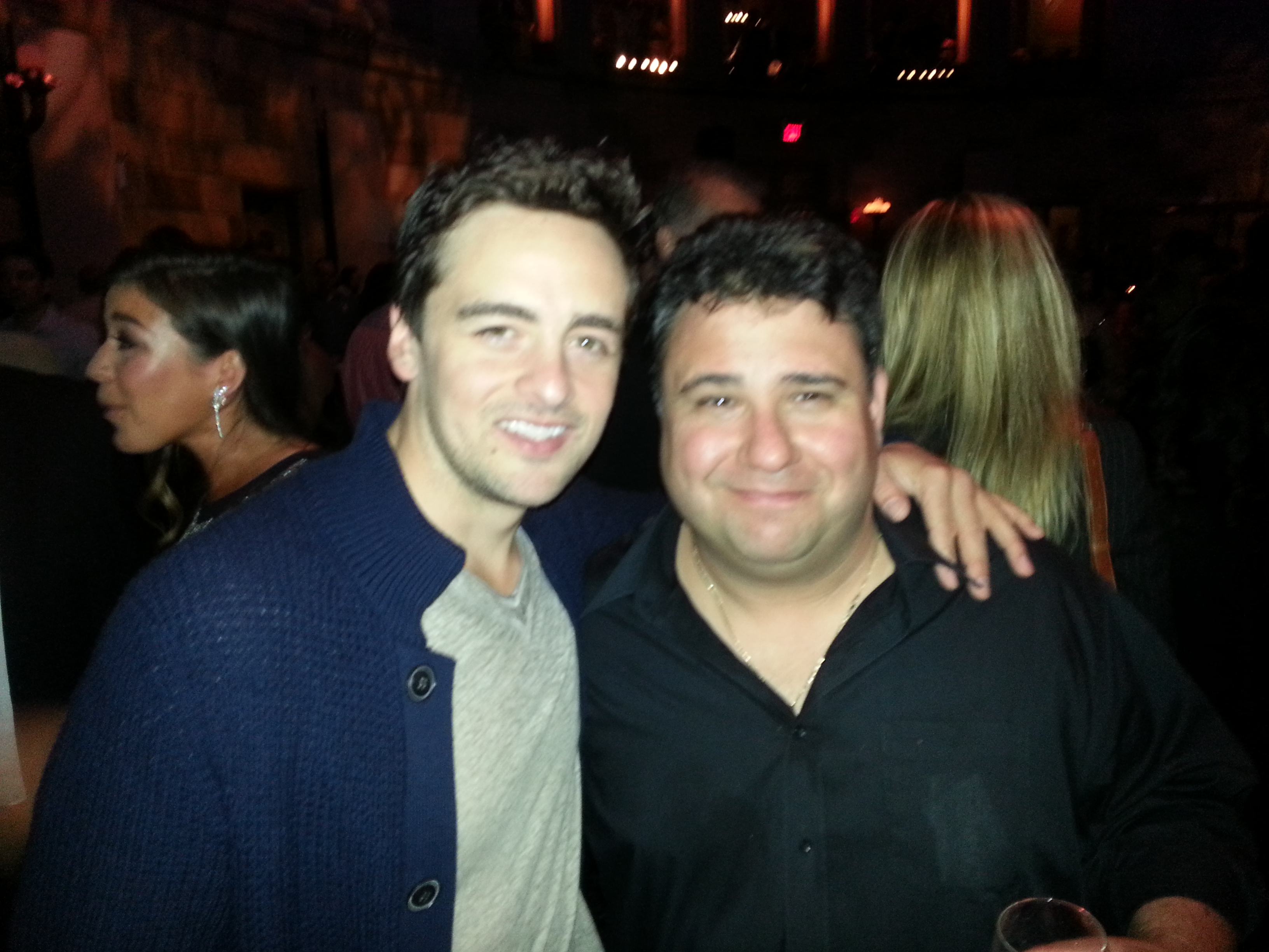 Vincent Piazza and Mike massimino At the Boardwalk Empire wrap party.