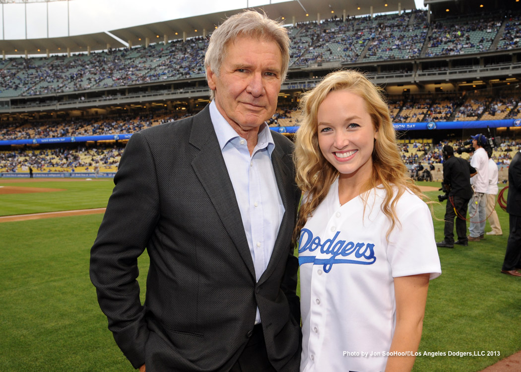 Harrison Ford and Kelley on Jackie Robinson Day