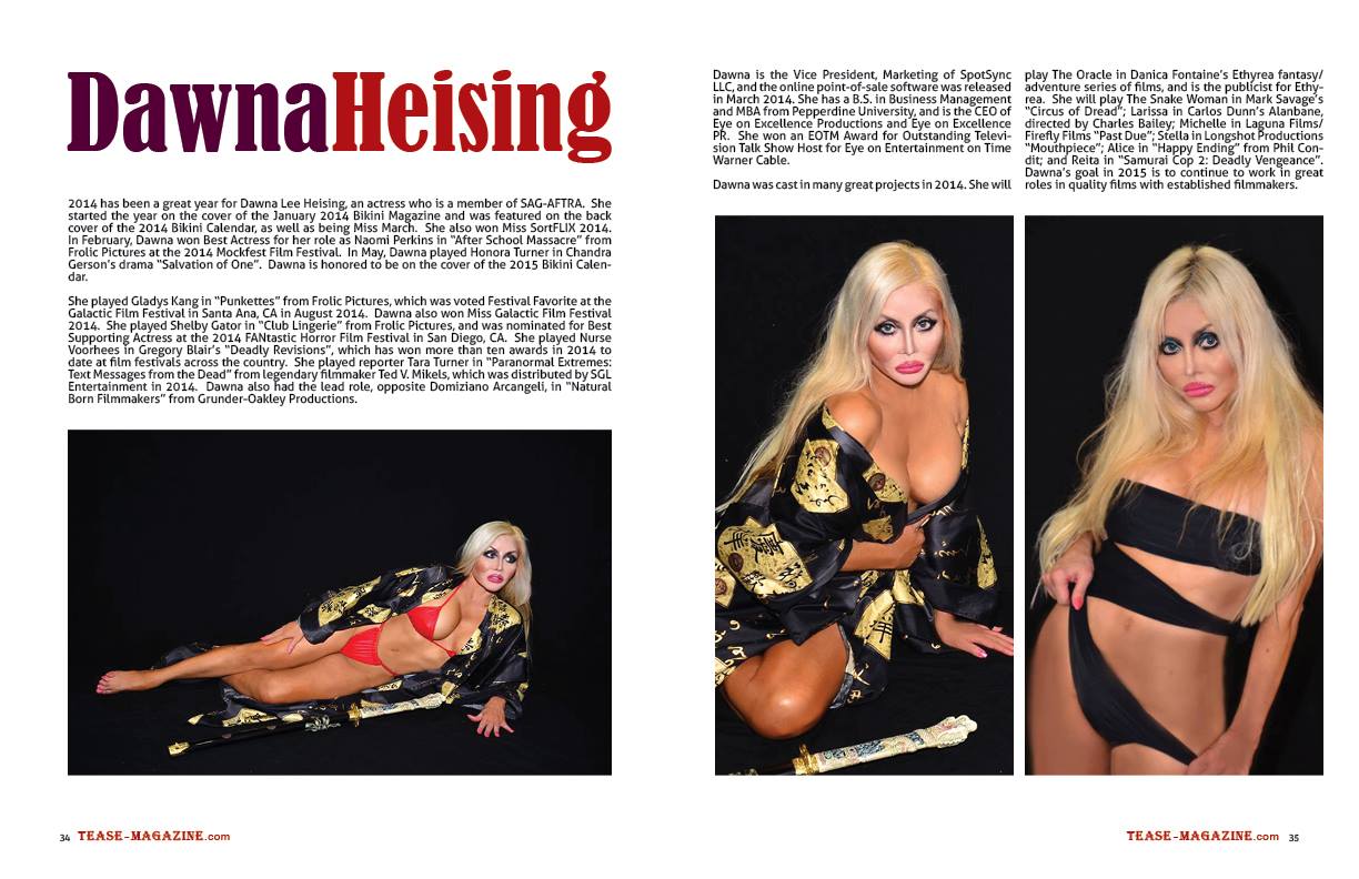 October 2015 issue of Tease Magazine