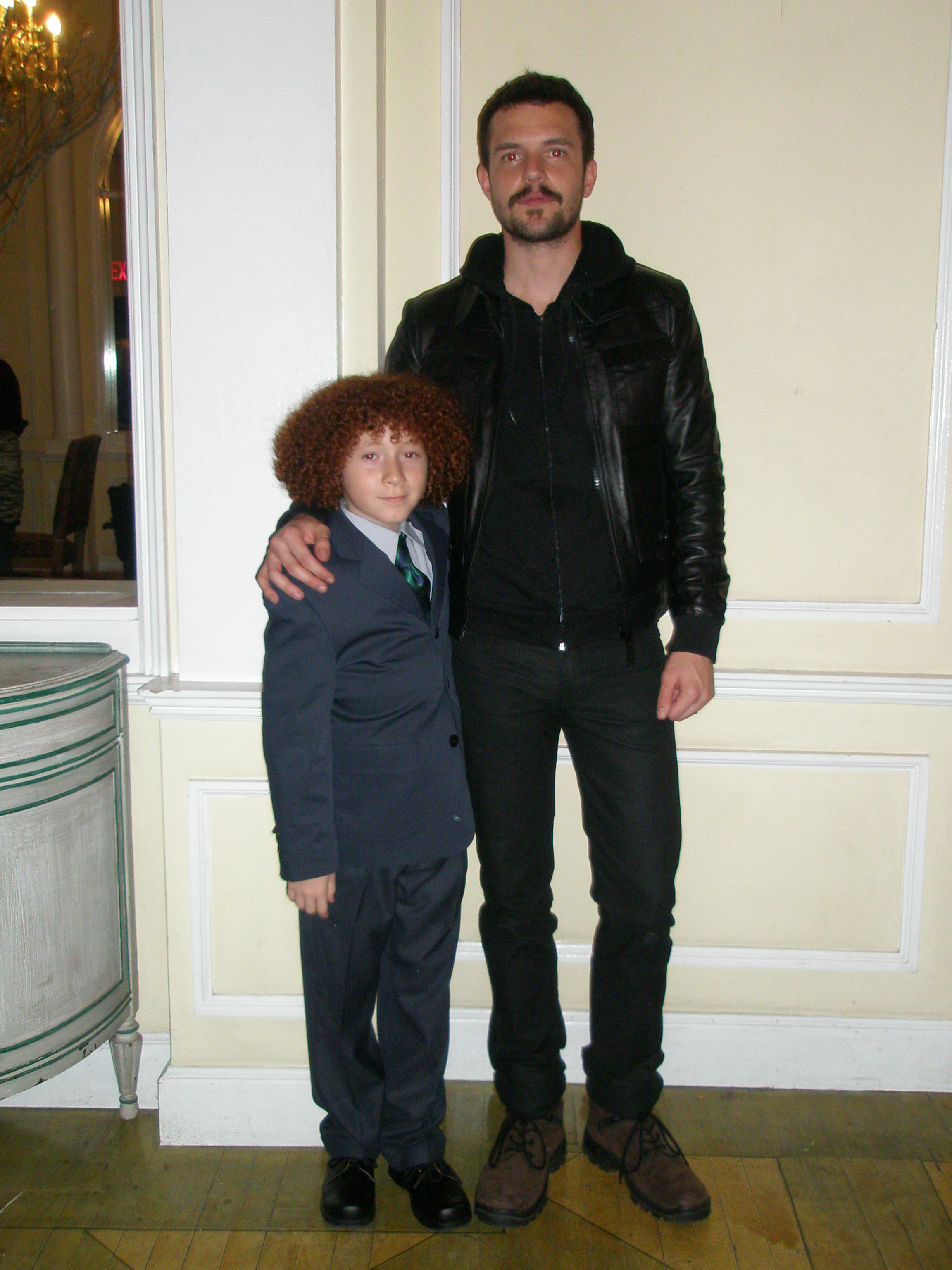 Ismaelpeter with Lead singer Brandon Flowers on-set of music video 