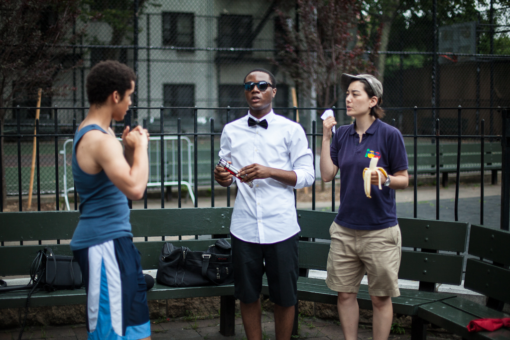 Brandon Smalls, Loubens Louis & Caroline M. Stucky on the shooting of COLOR/BLIND in Harlem.