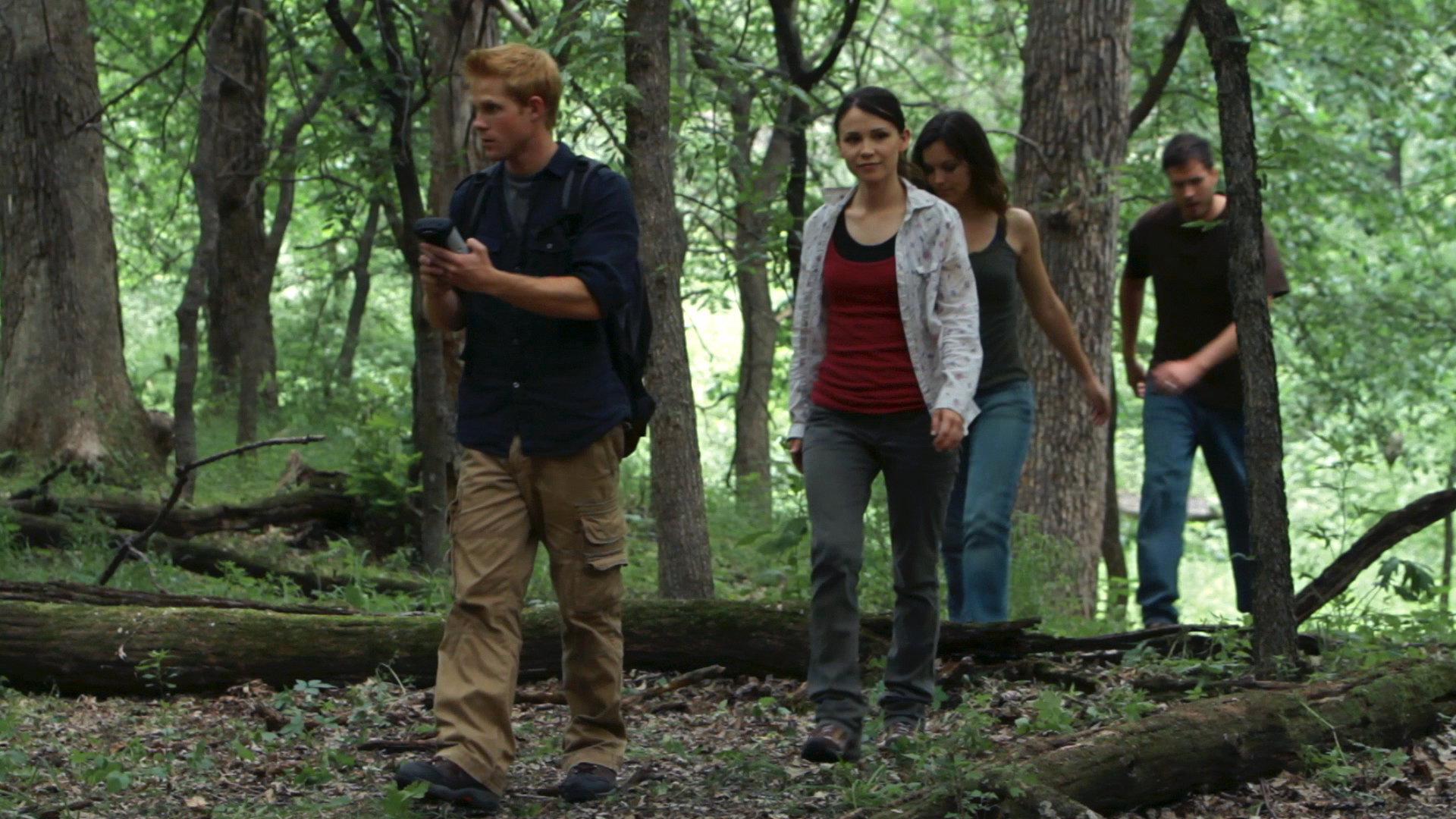 Heather Gornall, Andrew Olson, Mischa McCortney and Konrad Case in The Survival Game (2012)
