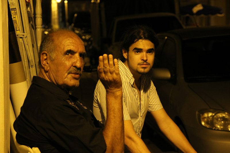 Salvo Basile and Alberto Marenco shooting 'Piloto'