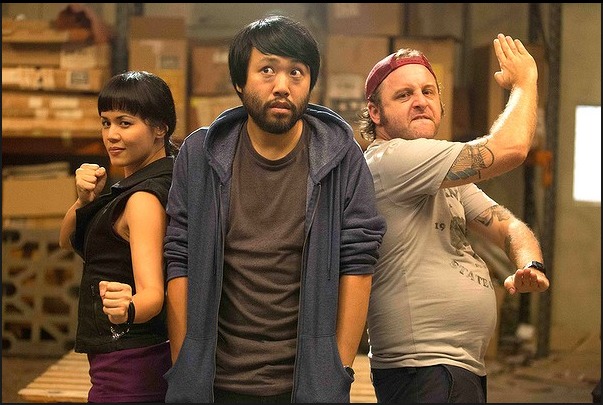 Stephanie Son, Lawrence Leung and Dave Eastgate in Maximum Choppage