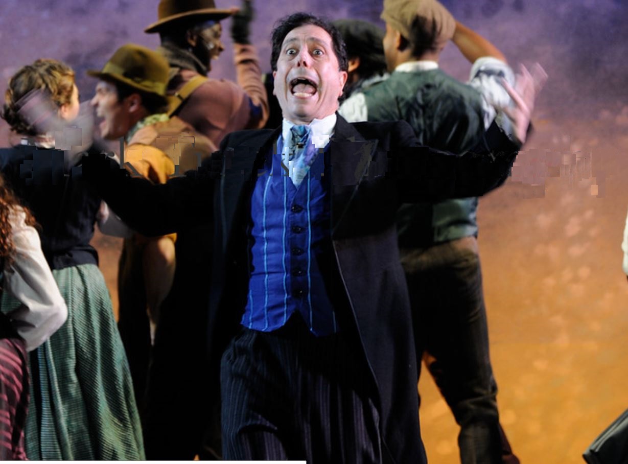 Peter Tedeschi as Alfred P. Doolittle in My Fair Lady, singing Get Me to the Church on Time.