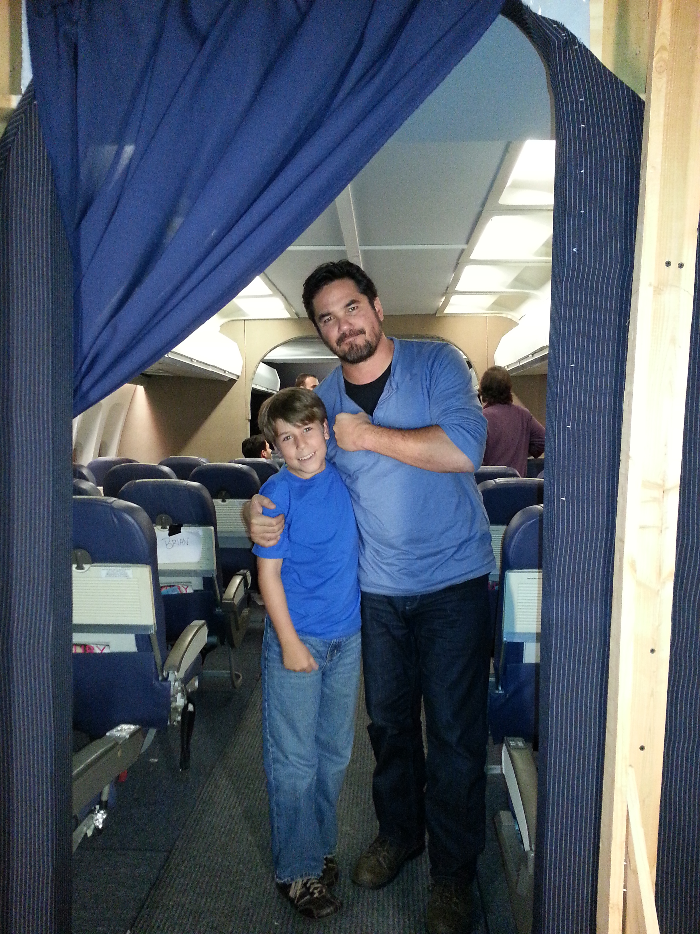 With Dean Cain on Airplane vs Volcano