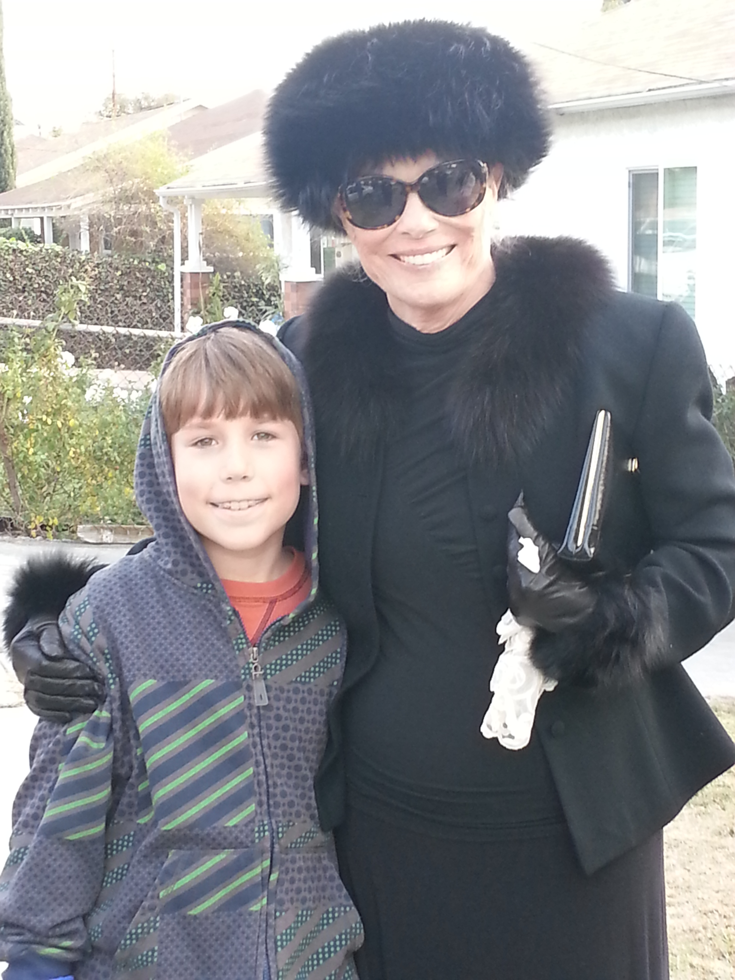 With Abby Dalton on set of Mrs Sweeney