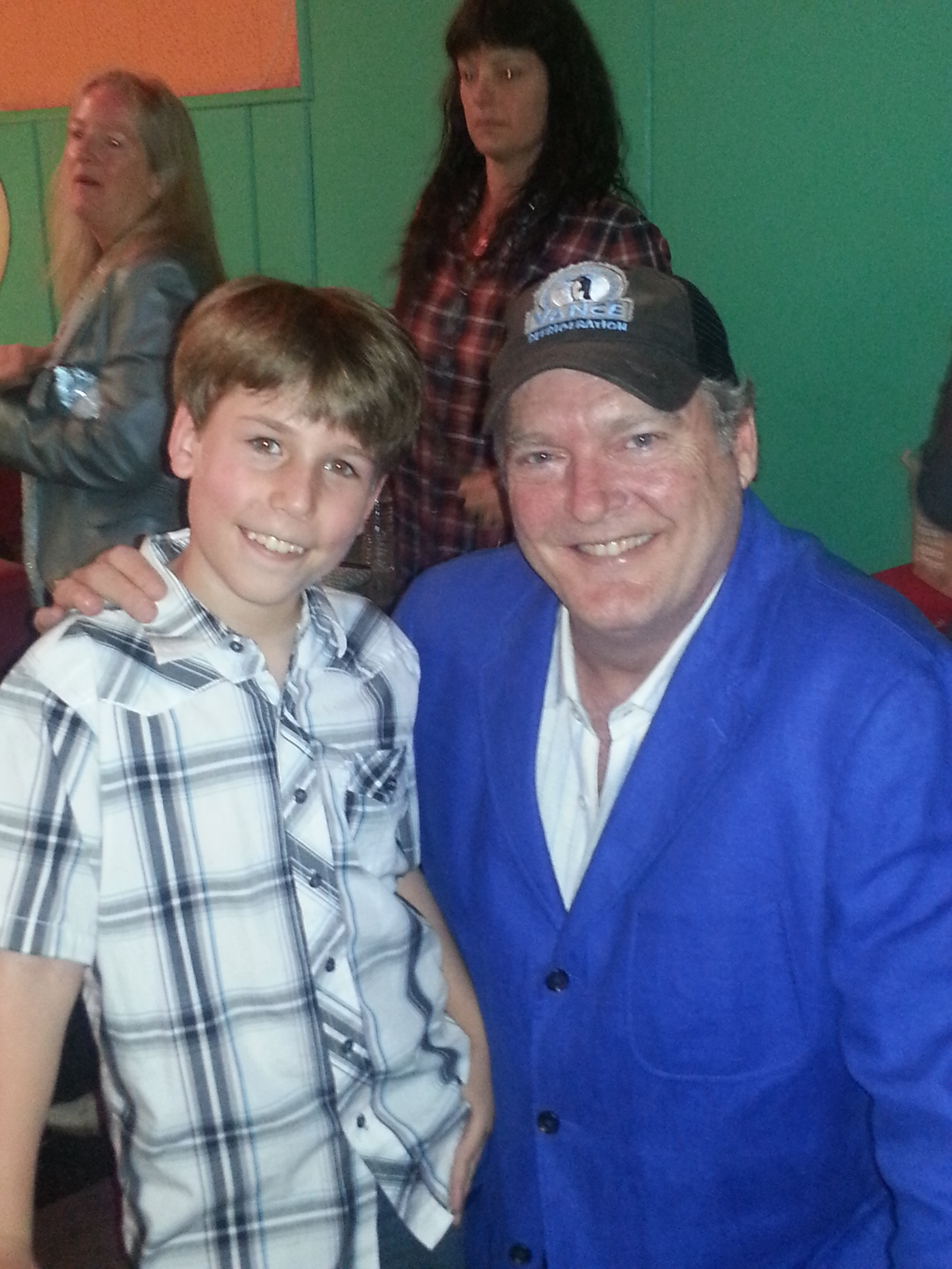 With Bobby Ray Shafer at the screening of Mrs Sweeney