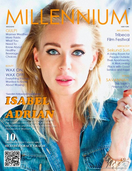 Isabel Adrian on the cover of Millennium Magazine May 2015