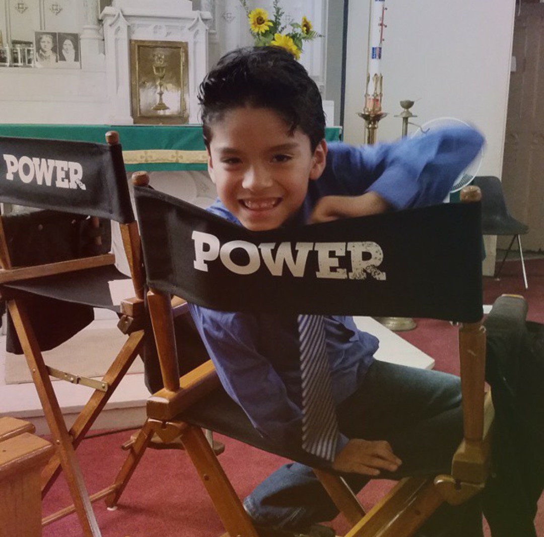 On the set of Power ready to shoot next scene