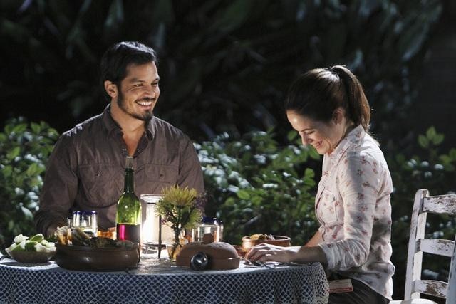 Still of Caroline Dhavernas and Nicholas Gonzalez in Off the Map (2011)