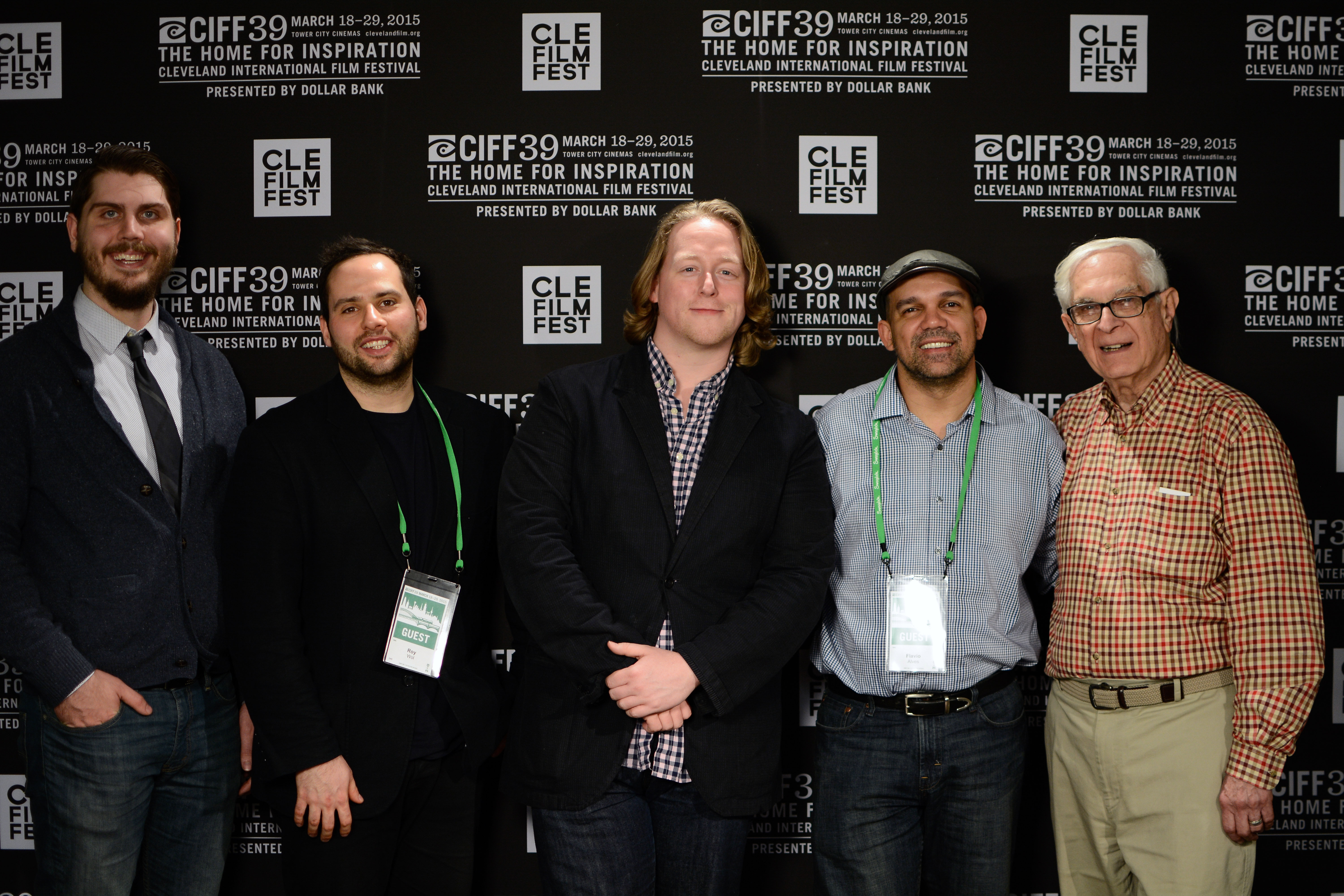 John Flynn, Roy Gokay Wol, John Sundholm, Flavio Alves and Robert Levine at event of 39th Cleveland International Film Festival (2015)