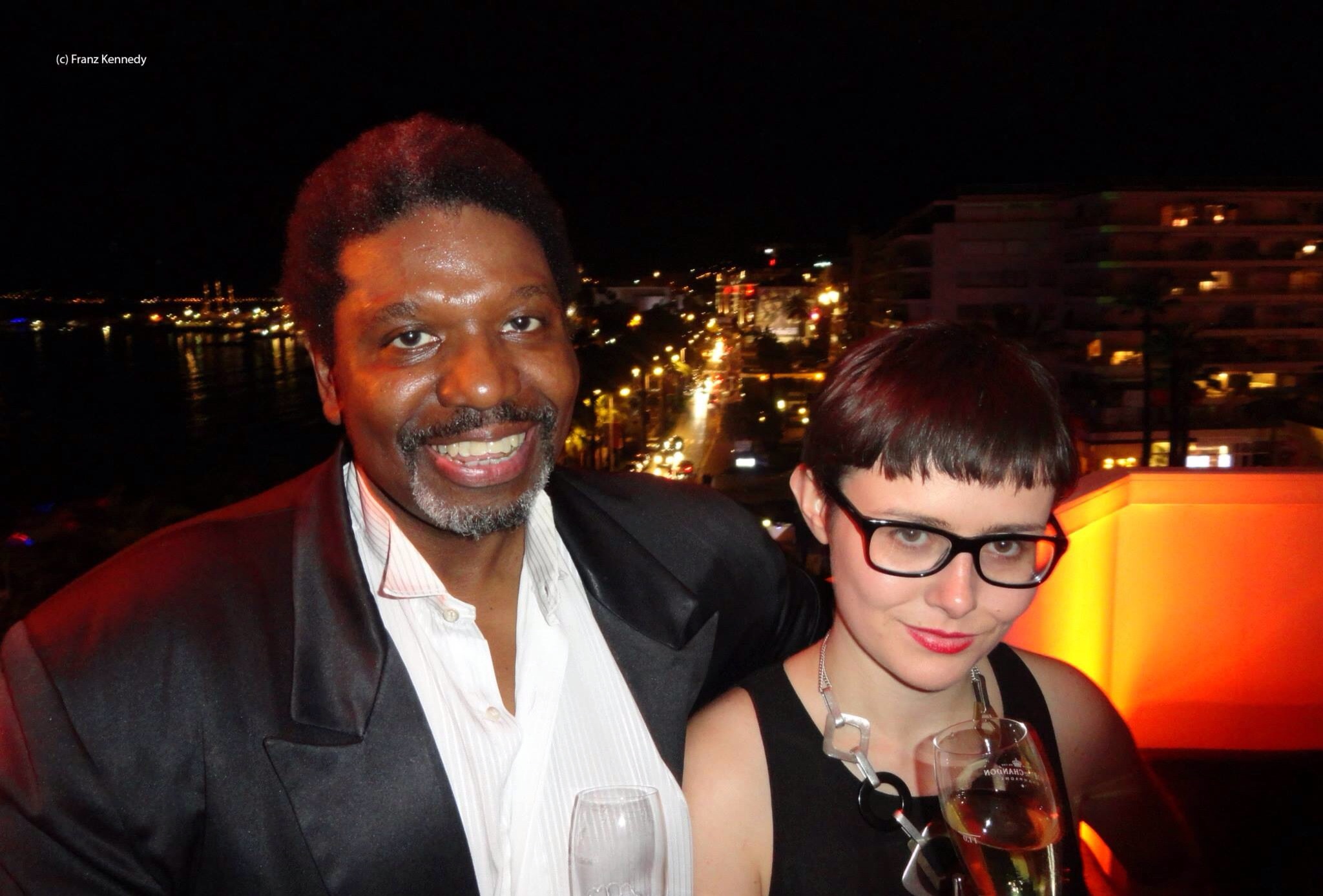 Kate Shenton with Zachary Miller at the Cannes Film Festival.