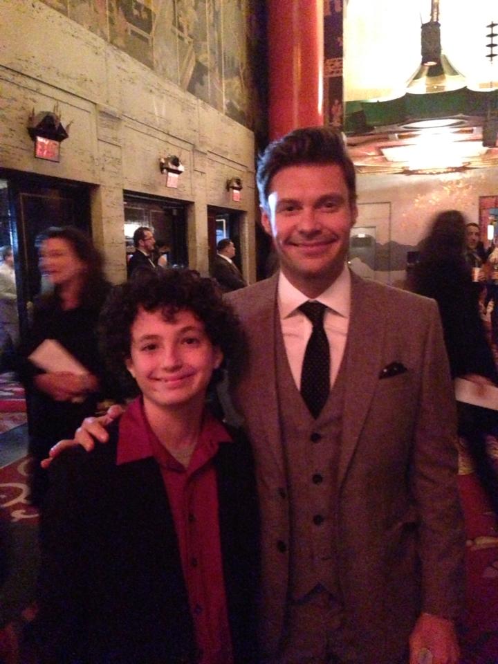 Ben at the premiere of his new film, with Ryan Seacrest.