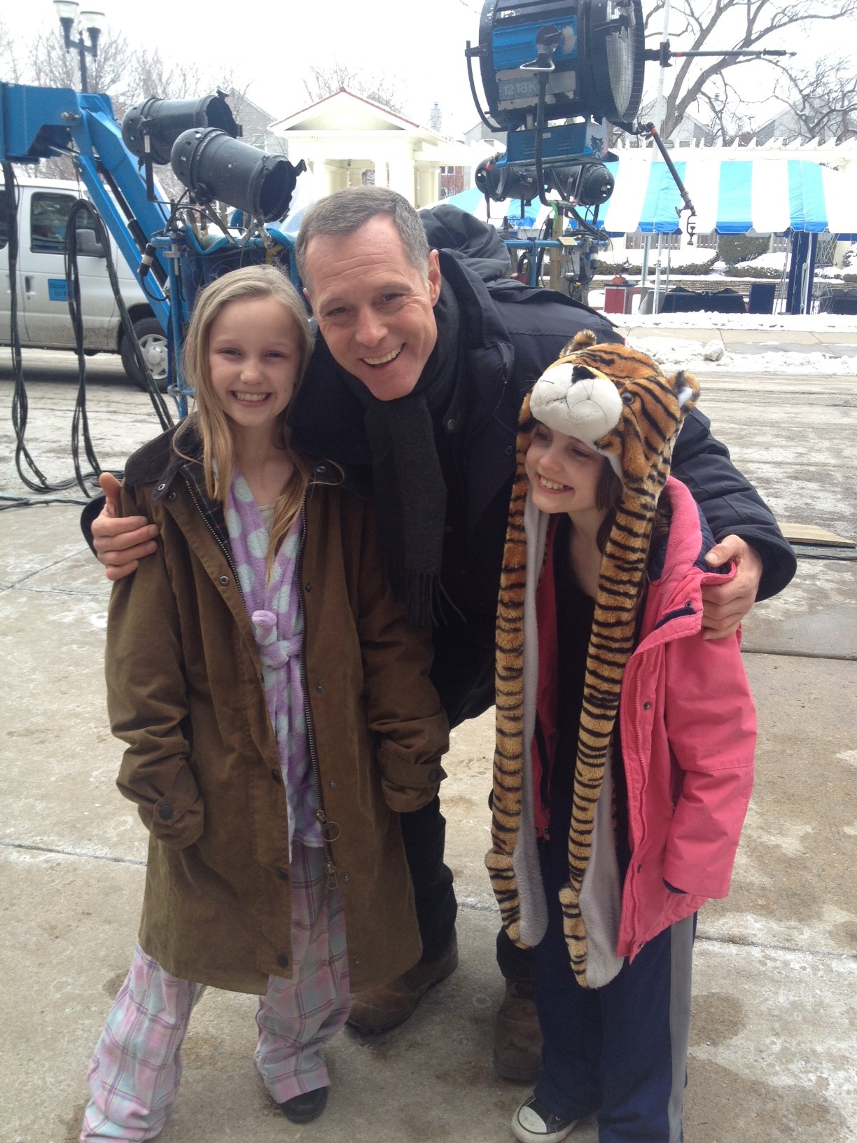 Jason Beghe & Avi Lake on the set of 