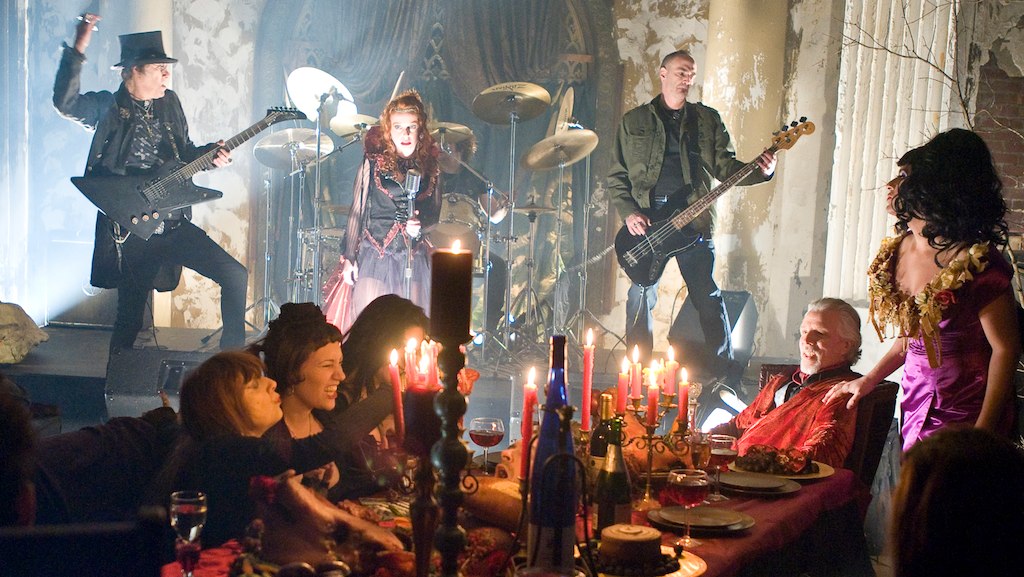 Me as the bass player in Hades' band in the film 