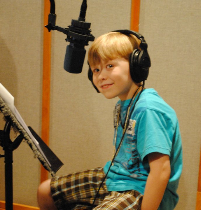 Bryce recording voice over as Mello in Fishies.