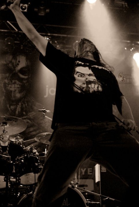 Performing vocals for Vital Remains in year 2010.