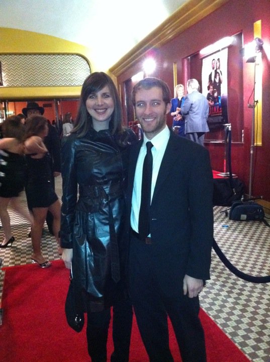 Adam Stephenson and wife Brittany at the Chicago premiere of 