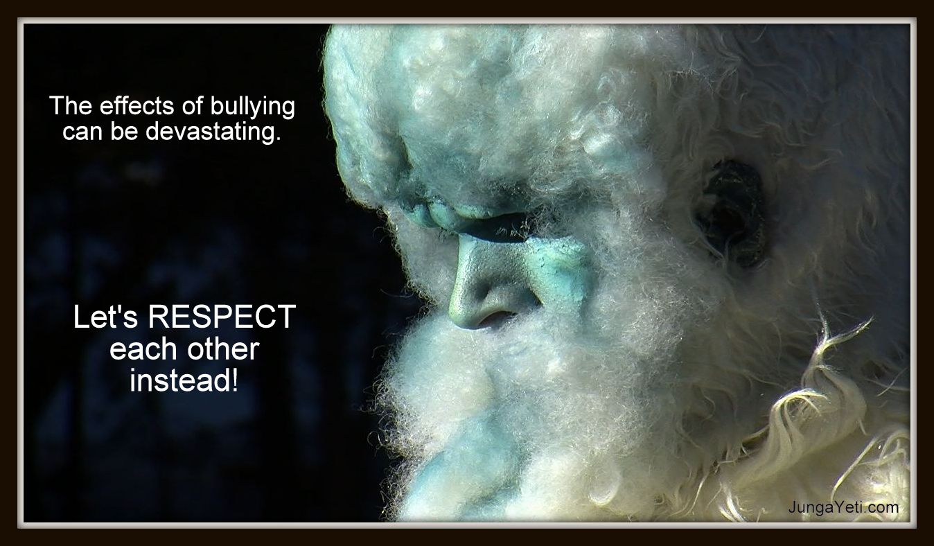 Stephen Tako as Junga, the Dancing Yeti. Anti-Bullying campaign.