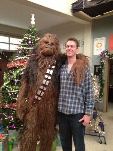 Stand-in for Chewbaca on Glee episode.