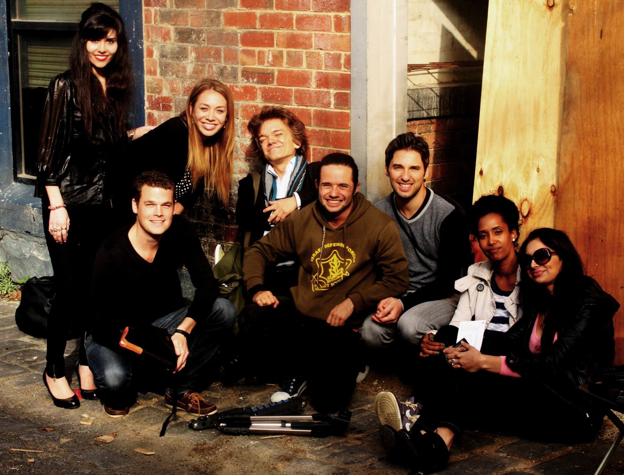 Several of the cast of Flat Whites, May 2012.