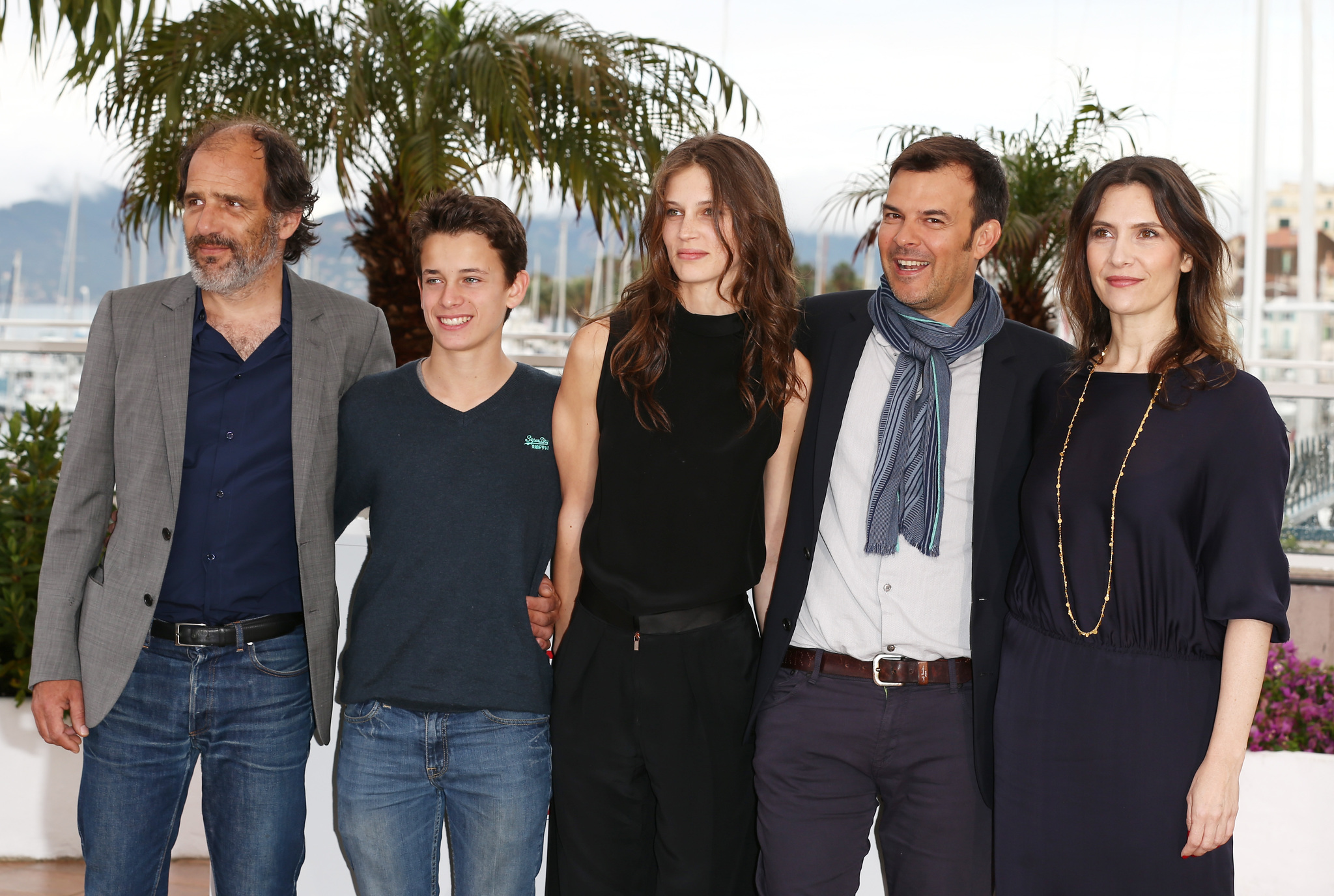 Géraldine Pailhas, Frédéric Pierrot, Fantin Ravat and Marine Vacth at event of Jauna ir grazi (2013)