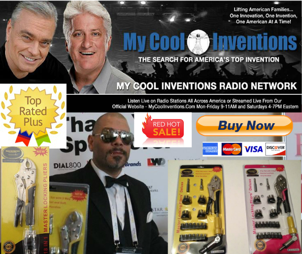 Inventor Juan Pineda Sanchez, And His Cool Inventions!.. Master Locking Pliers!, At Good Day Radio Show!, With Host Doug Stephan and My Cool Inventions Radio!, With Hosts Akos Jankura and John Cremeans On America's Talk Radio Network!,On 6/11/2015