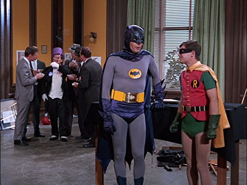 Still of Adam West, Burgess Meredith and Burt Ward in Batman (1966)