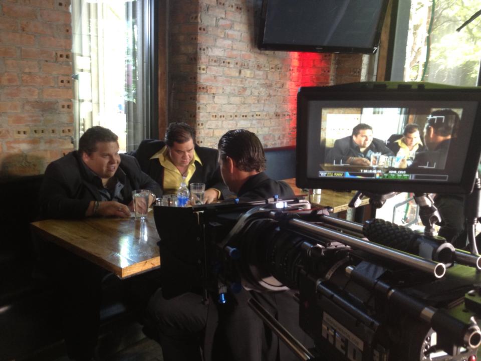 On set of Inspired Guns. With Jake Suazo and Jarrod Phillips.