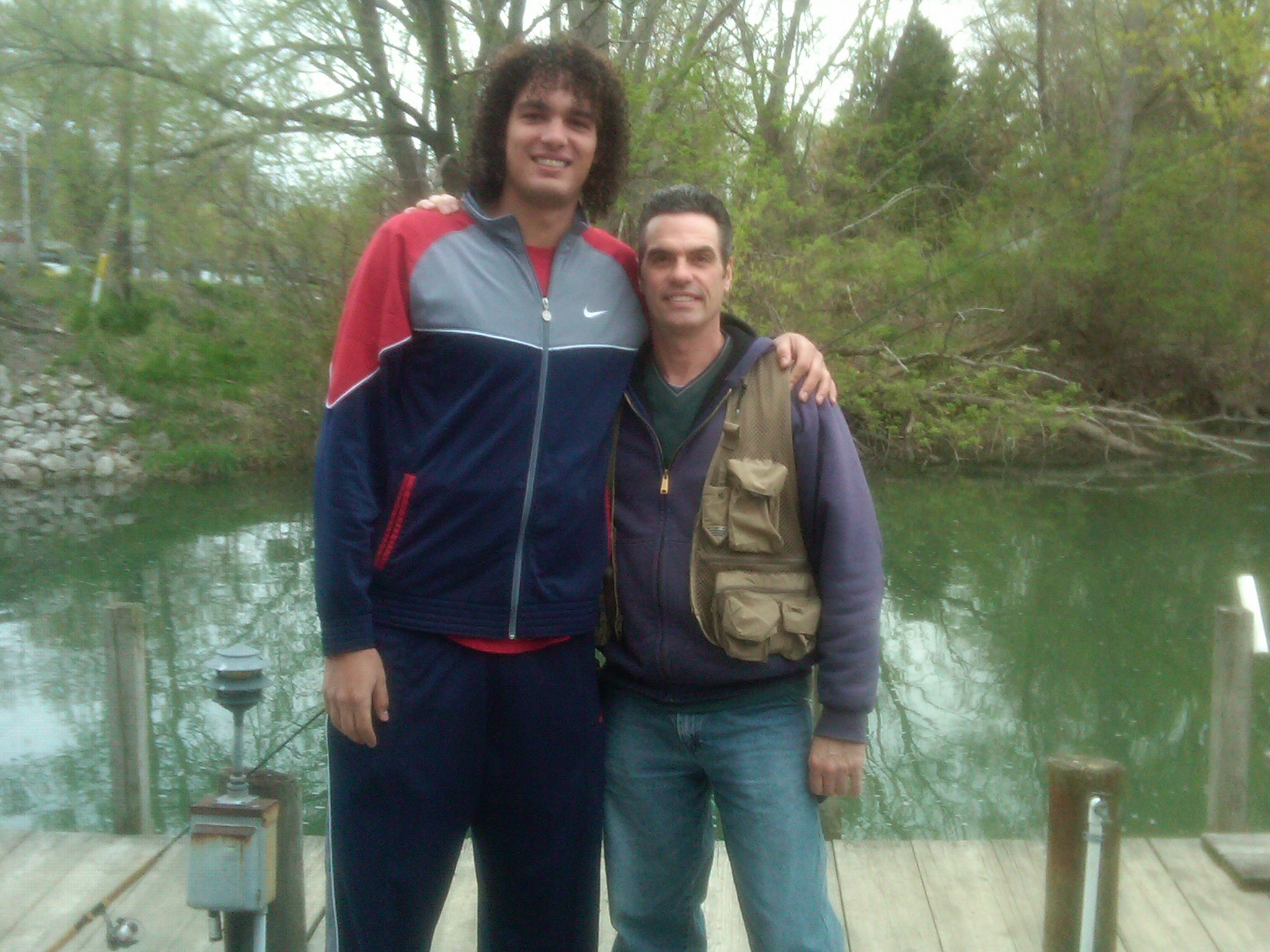 Anderson Varejao and Jerry Lynch fishing at their favorite spot.