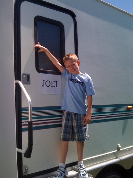 Parker in front of his trailer - Playing For Keeps