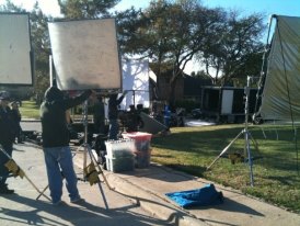 on set for a commercial - principal role!