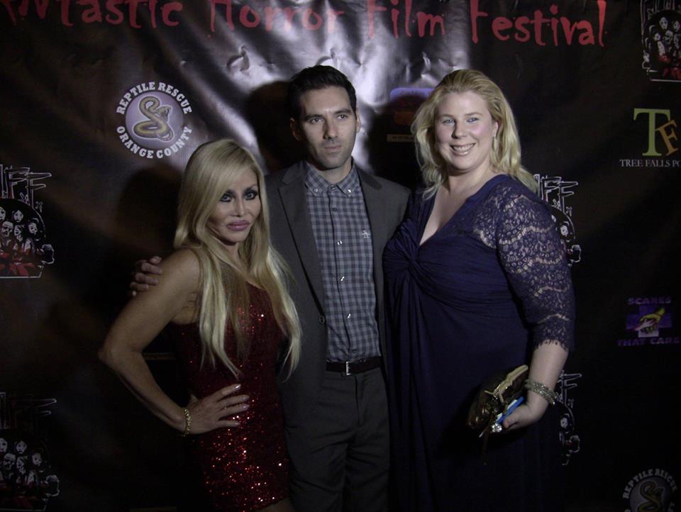 Kristin West with Dawna Lee Heisling and Marin Scodone at FANtastic Horror Film Festival in San Diego.