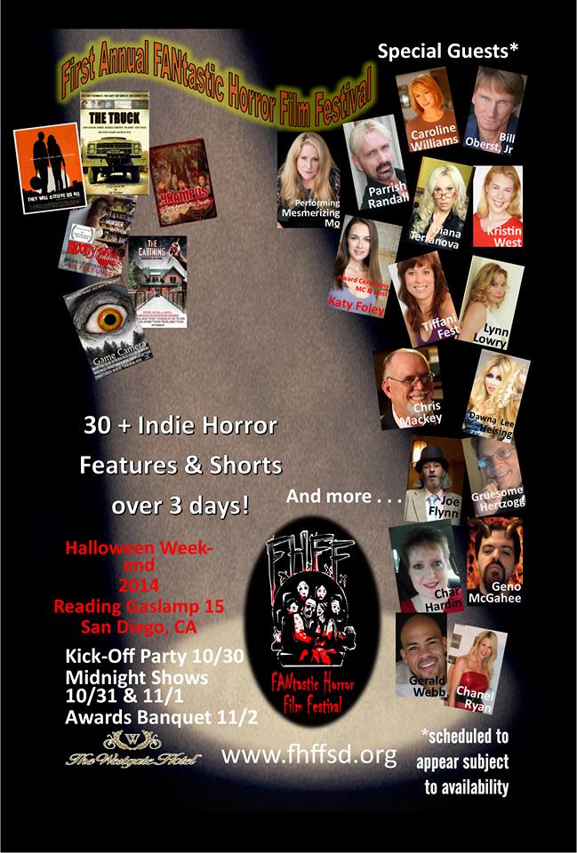 Poster for FANtastic Horror Film Festival where Kristin West is scheduled to appear on Halloween 2014.
