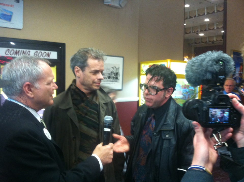 Actor Osborn Focht and director Joe Paul are interviewed at the 2012 Ridgewood Guild Film festival before the screening of 