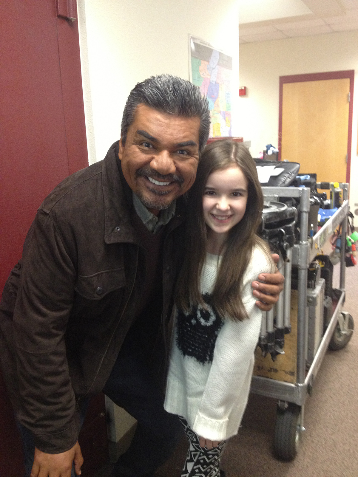 George Lopez and me working on the set of La Vida Robot the movie in Albuquerque.