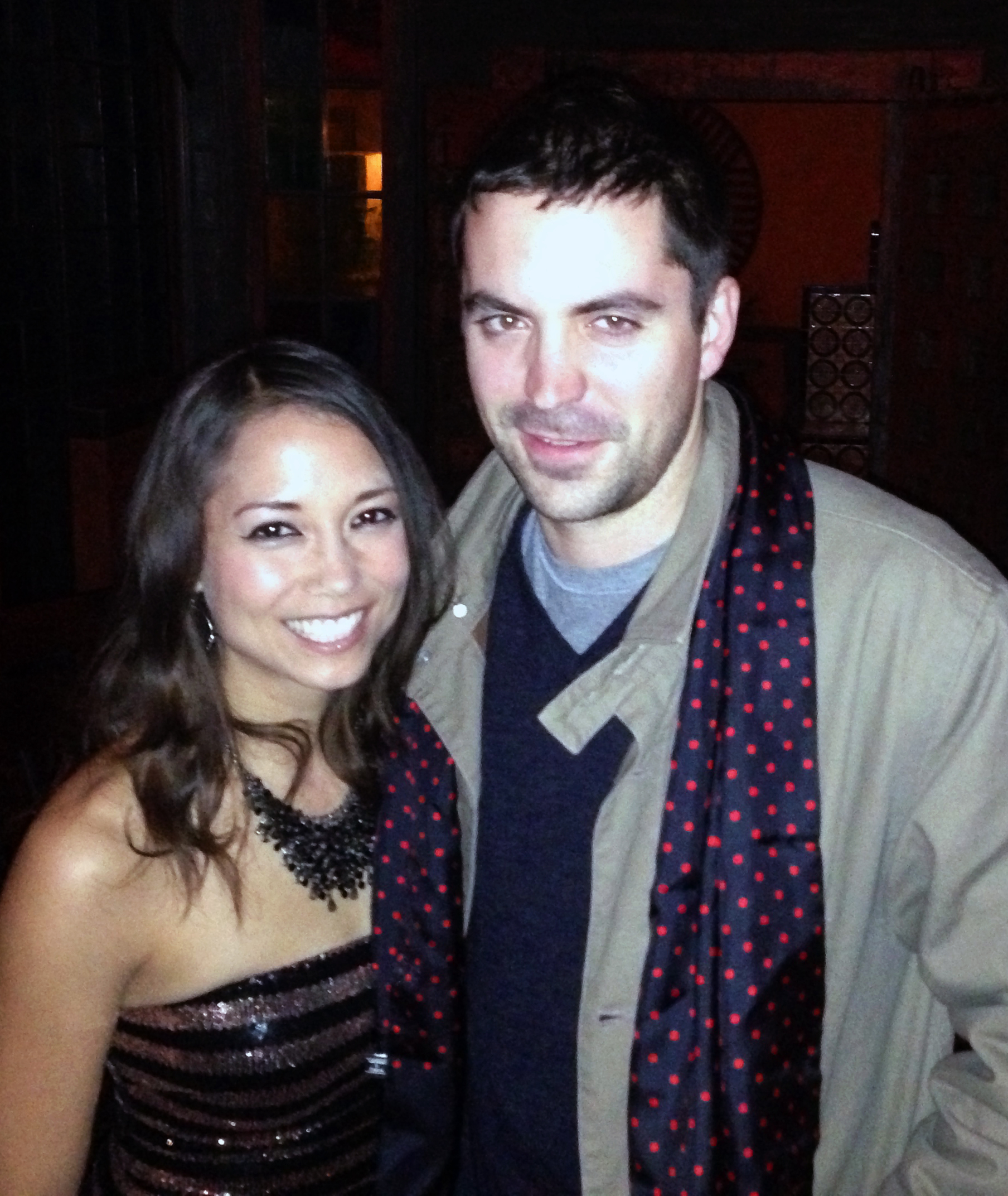 At the This Last Lonely Place wrap party with actor Rhys Coiro.