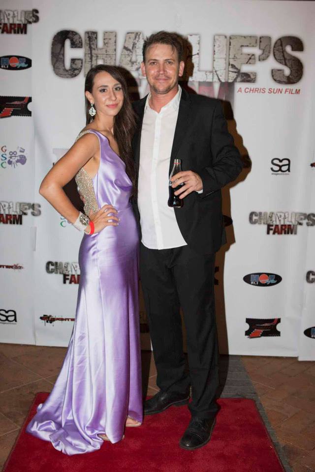 Red Carpet for Charlie's Farm Madeleine Kennedy (Amber) and Director Chris Sun