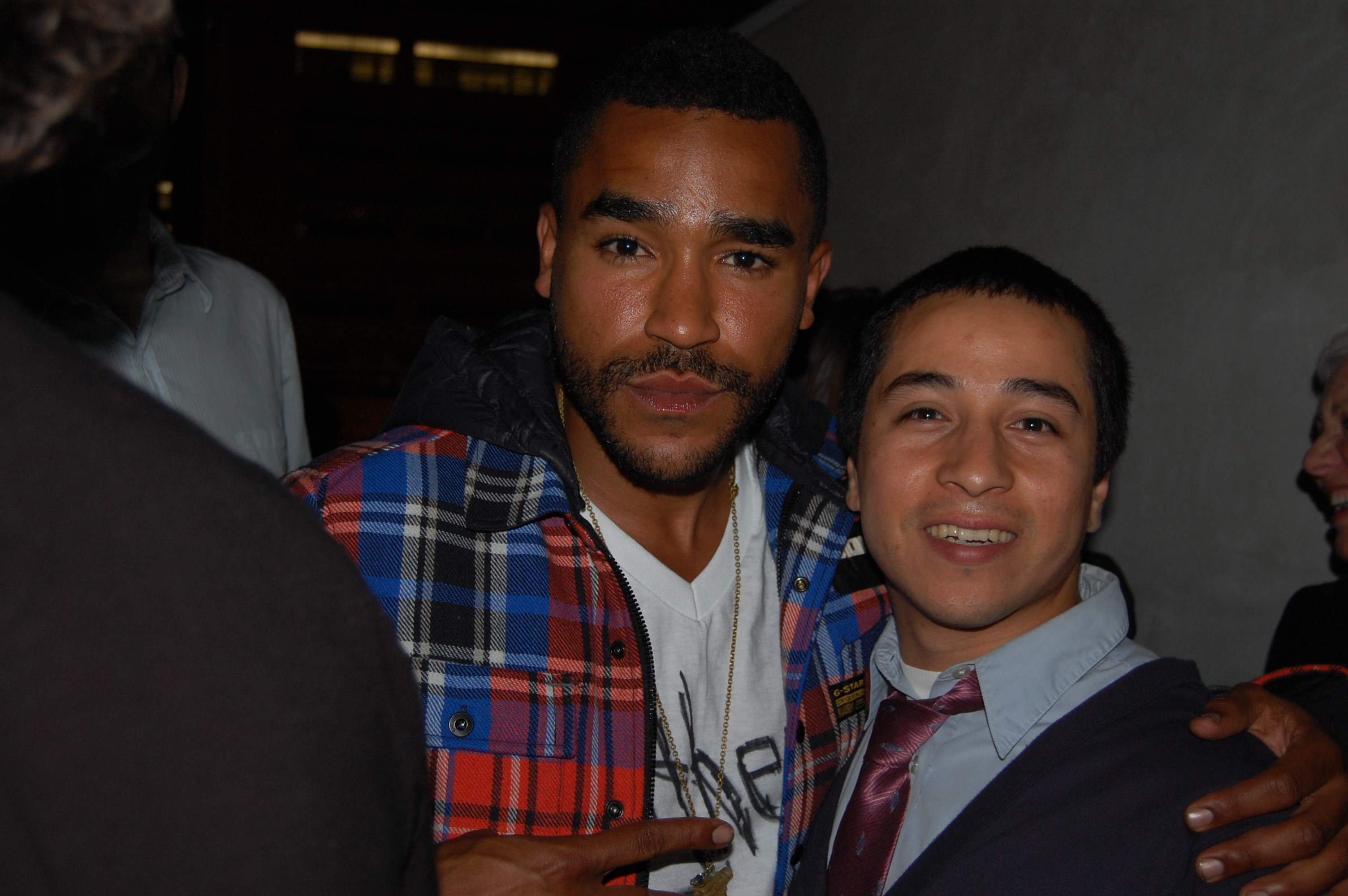 Actors Eddie Ruiz and Jamil Walker Smith at The American Dream film premiere.