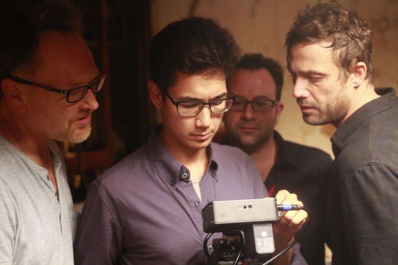 Still of James D.R. Hickox, Jamie Lomas, Jeff Sherid and Derrick Cohan in The Importance of Being Andy (2016)