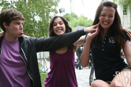 Heather Ann Davis, Erica Dasher, and Devin Crittenden on the set of The Lake