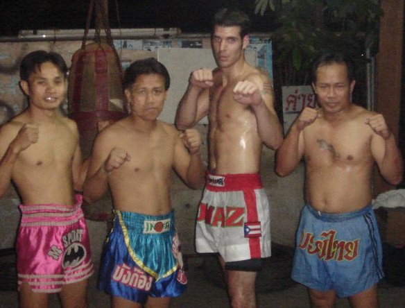 Muay Thai training in Thailand. 2007