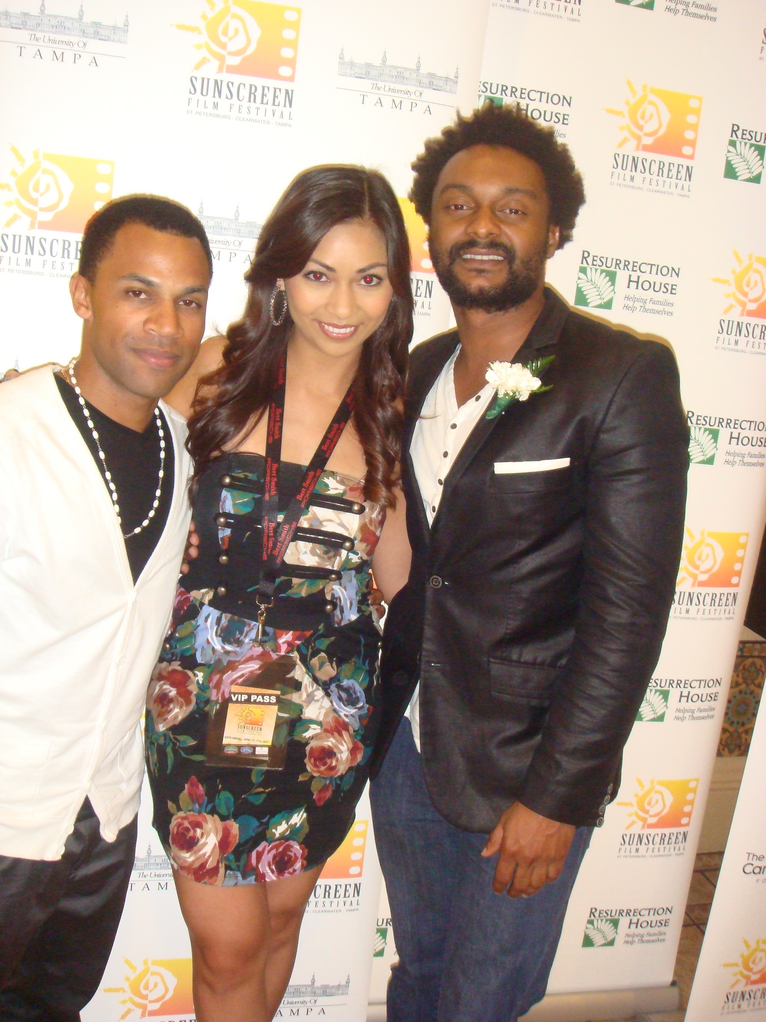 Mattox Gardner, Arias Stanley, and Jeph Cange at Sunscreen Film Festival