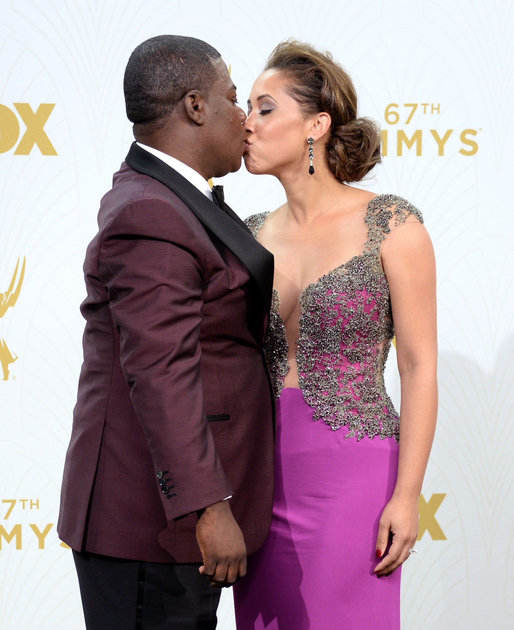 Tracy Morgan and Megan Wollover at event of The 67th Primetime Emmy Awards (2015)