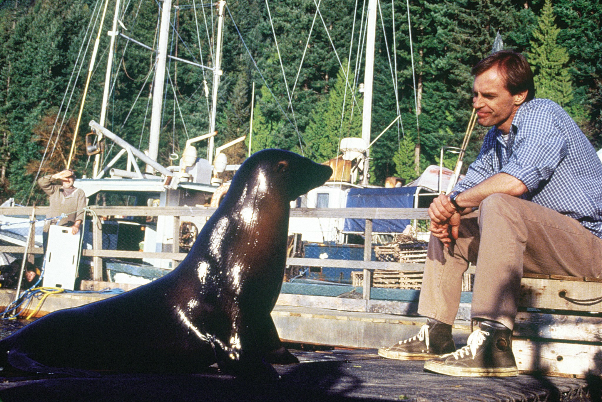Still of Keith Carradine and Tory The Sea Lion in Andre (1994)