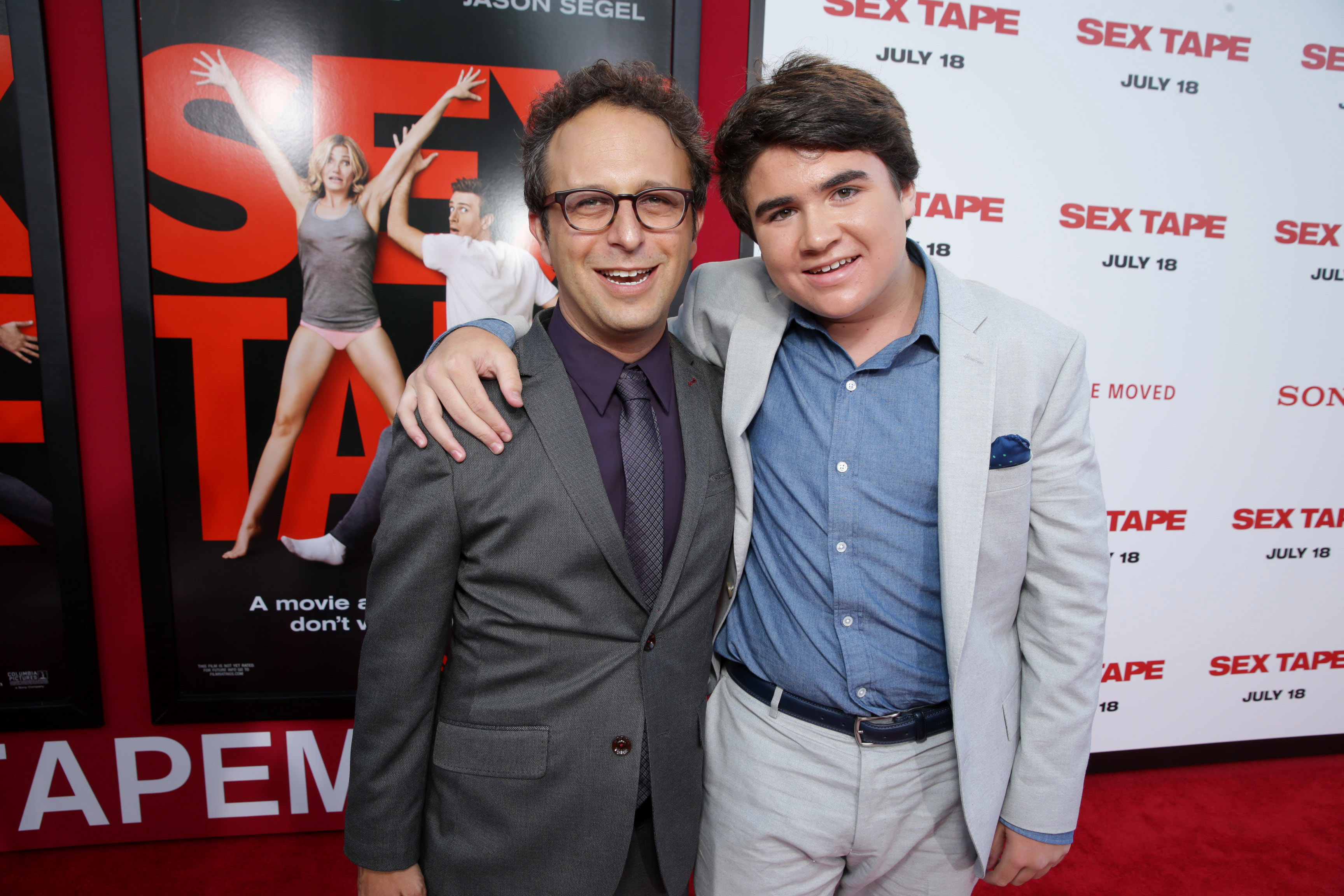 Director / Screenwriter Jake Kasdan and Harrison Holzer at Columbia Pictures' Premiere of SEX TAPE.