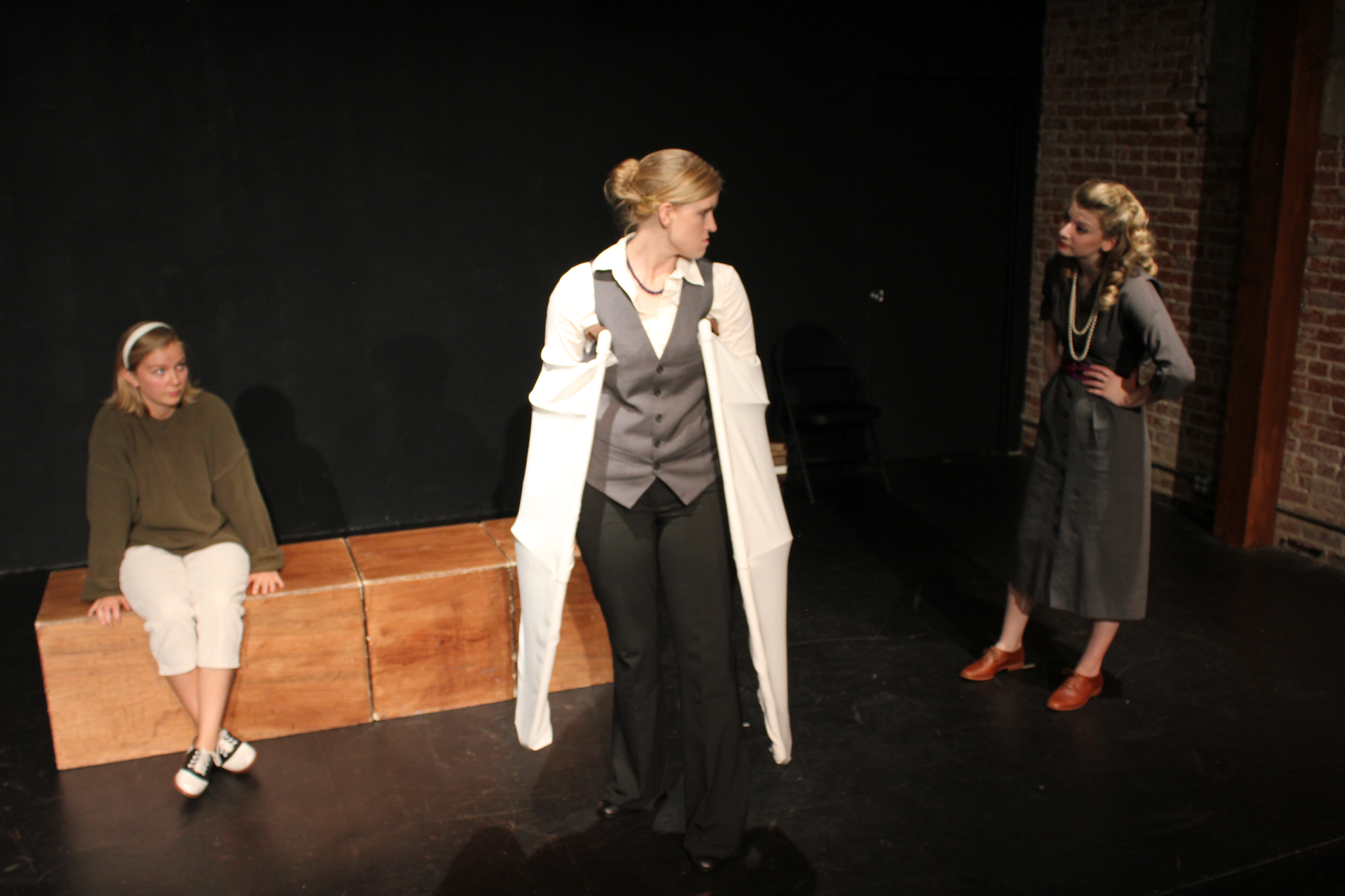 Sienna Beckman, Kari Swanson and Alyson Terwilliger in Lee Blessing's Eleemosynary Directed by Miranda Stewart for the 2015 Hollywood Fringe Festival